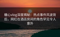 糖心vlog深度揭秘：热点事件风波背后，网红在酒店房间的角色罕见令人意外